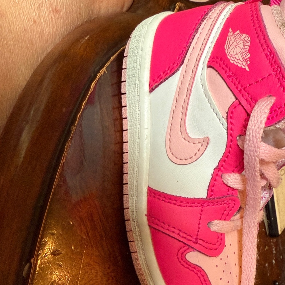 Nike Kids Pink and White Sneakers - Picture 3 of 3